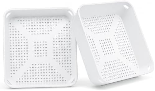 2 Pcs 8.3 Inch Floor Sink Drain Cover, Square Drain Basket Alternative by moonoom