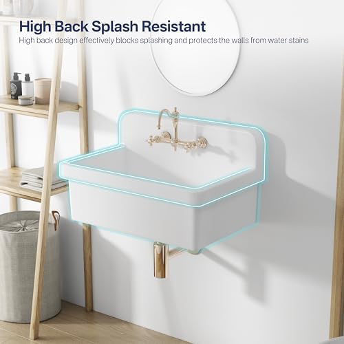Eridanus 30" Utility Sink, Wall Mount Farmhouse Laundry Sinks - Image 4