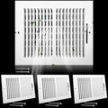 4 Pack Air Ceiling Vent Cover Grille 10"w x 8"h Duct Opening Size, 2 Way Steel by Tandefio