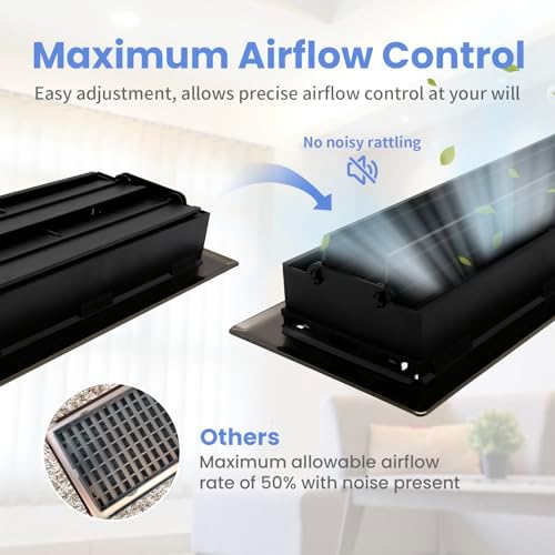 Howeall 4x10 Inches 2 Pack Heavy Duty Walkable Floor Register Easy Adjust Air - Image 4