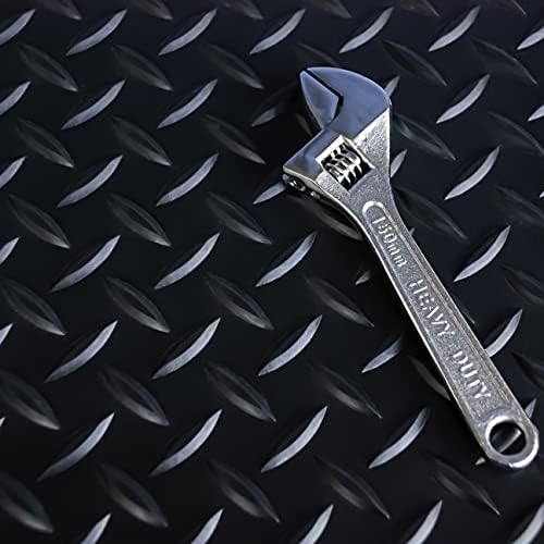 Workforce Vinyl Diamond Plate Commercial Grade Matting, Heavy Duty Floor Mat - Image 4