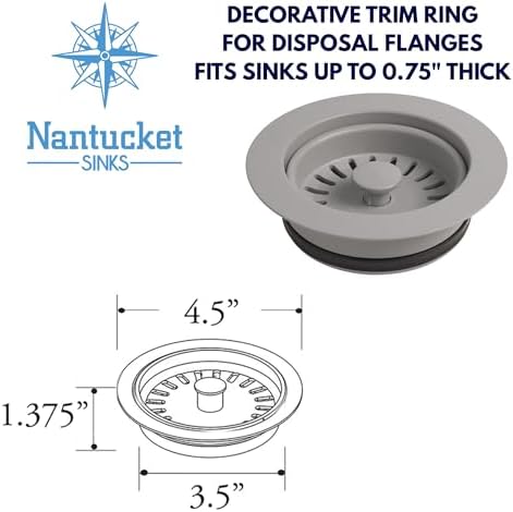 Nantucket Sinks Gray Decorative Trim Ring - Image 2
