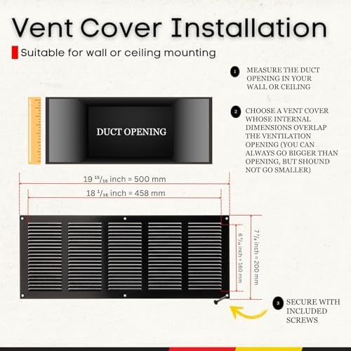 Steinberg14 Black Vent Cover 18x6 - Image 5