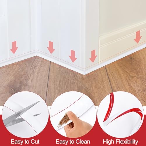 ToLanbbt Flexible Quarter Round Molding, Peel and Stick Rubber Trim, - Image 4