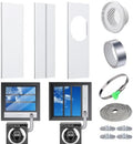 Dryer Vent Window Kit for 4" Dryer Vent Hose, Universal Window Dryer Vent Kit by Estoder