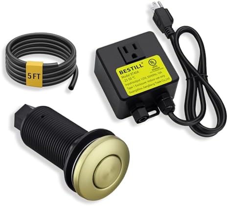 BESTILL Garbage Disposal Air Switch Kit-Professional, Brushed Gold Long Push by BESTILL