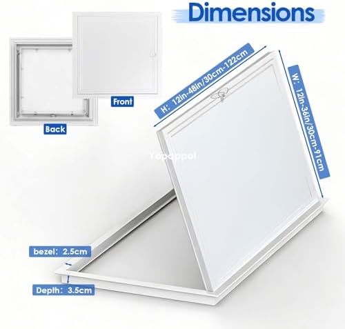 HVAC Duct Access Door 24"x20"/28"x28"/36"x48", Metal Panel Inspection Attic - Image 2