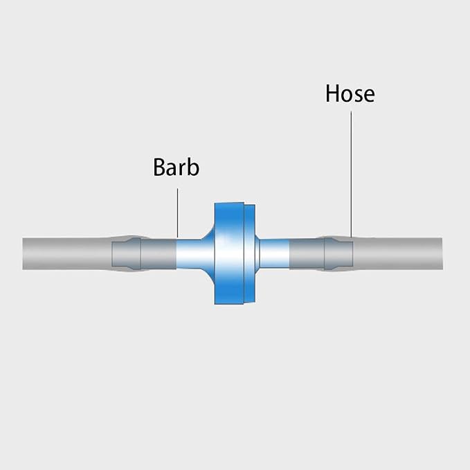 One Way Check Valve 1/4" Hose Barb Non Return Ozone Resistance Plastic Valve - Image 4
