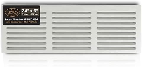 Return Air Grill 24x6 Duct Opening, Noise Free-high Airflow Vent Cover by LegacyWoodVents