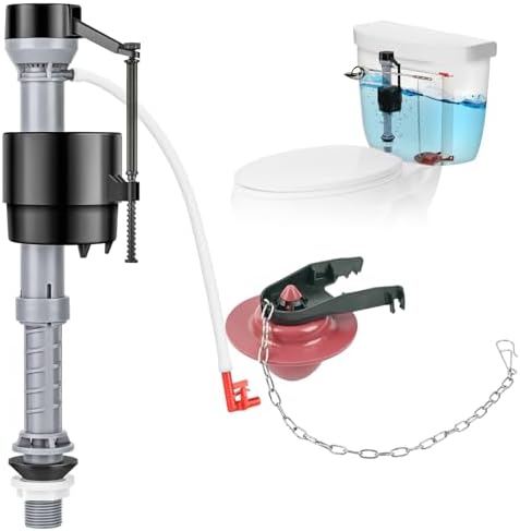 Universal Toilet Flusher Replacement Kit, Toilet Fill Valve and 2-Inch Flapper by Unknown