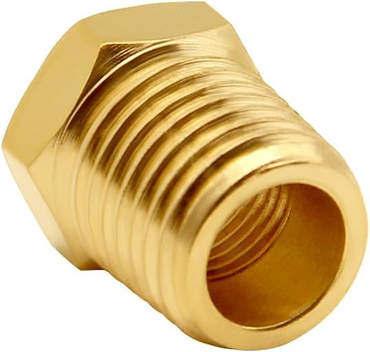 Uenede Brass 1/4" NPT Male to 1/8" NPT Female Reducer Bushing - Image 3