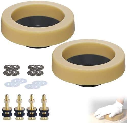 Hibbent 2 Pcs Toilet Wax Ring Replacement Kit, Wax Ring by Hibbent