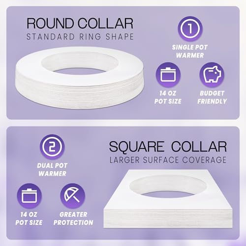 Beauticom Square Shaped Wax Warmer Universal Protective Collars Ring - Image 5