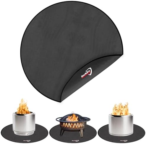 DocSafe 38" Round Fire Pit Mat for Solo Stove Accessories, 4-Layer Fireproof by DocSafe