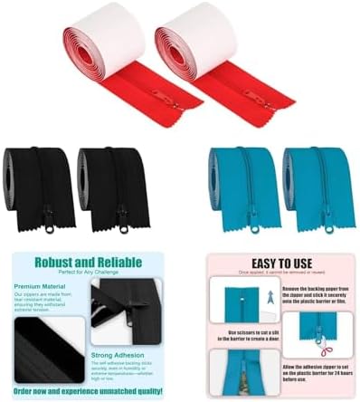 Zipper Door 4 Roll Instant Door Zipper Replace Dust Protector Self Adhesive - Image 3