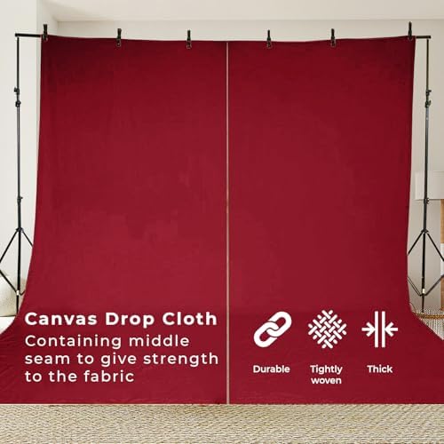 Canvas Drop Cloth for Painting 9x6 feet Pack of 2-8oz Painters Drop Cloths for - Image 7