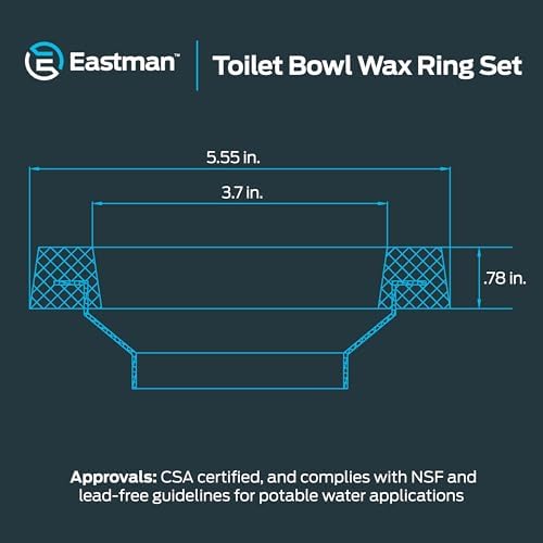 Eastman 40007 Toilet Bowl Wax Ring Set, 4 inch x 3 inch - Image 6