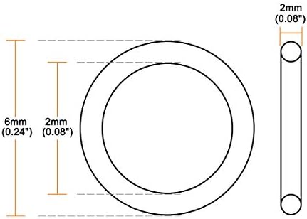 uxcell 250pcs 6x2x2mm Nitrile Rubber O-Rings Metric Sealing Gasket - Image 3