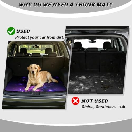 Purple Butterfly Flower SUV Car Trunk Mat 29"x39" - Image 4