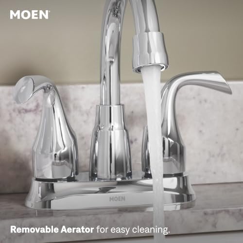 Moen Idora Chrome Two-Handle Centerset Bathroom Sink Faucet - Image 4