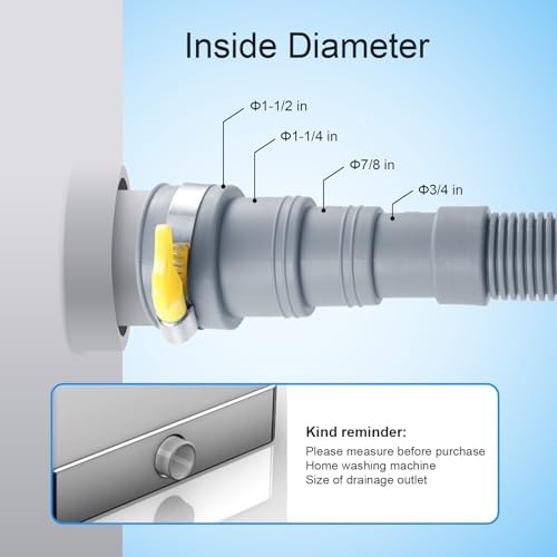 Elyfree Washing Machine Drain Hose, 12 Feet Universal Dishwasher Drain Hose - Image 5