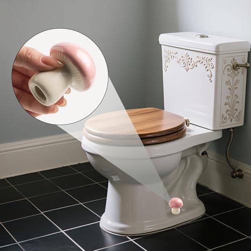 BEUNAIZER Ceramic Mushroom Toilet Bolt Covers, Decorative Caps - Image 4