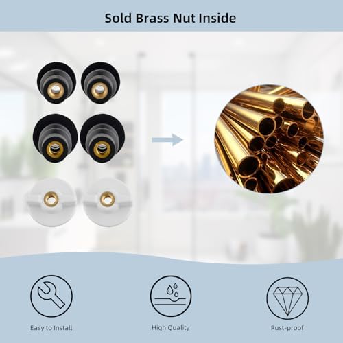 Hibbent Universal Toilet Seats Screws and Bolts, Metal Toilet Seat Hinges Bolt - Image 4