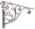 Khtumeware Polished Nickel Shelf Bracket 5 Inch, 4 Pack Small Decorative by khtumeware