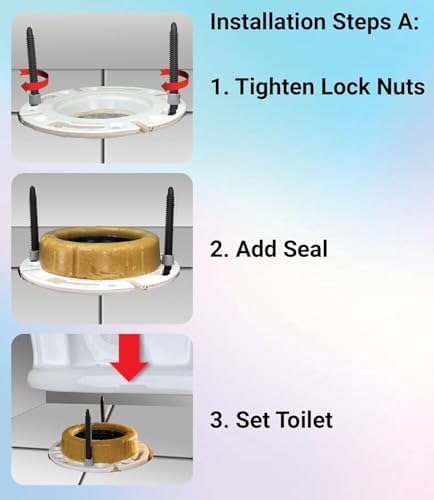 One-N-Done Premium 3.75" Toilet Bolts: Toilet Flange Repair Kit, Locking Bolt - Image 6