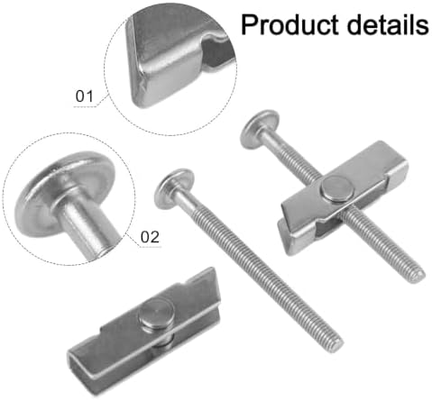 Toilet Seat Screws 304 Stainless Steel Bolts Replacement Kit - Image 7