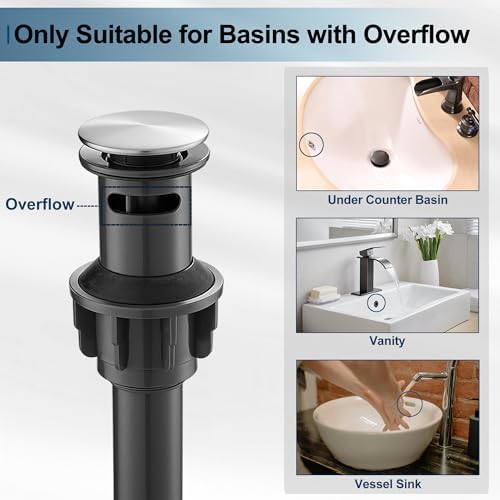 Brushed Nickel Pop Up Drain - Image 2