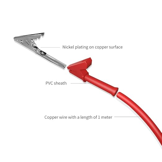 5pcs Alligator Clips Electrical Test Leads Dual Ended Crocodile Wire Cable - Image 5