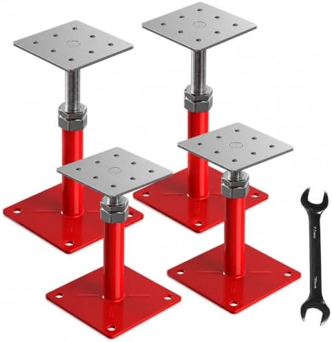 4-Pack Adjustable House Floor Jacks, 5-8 Inch Telescoping by Unknown