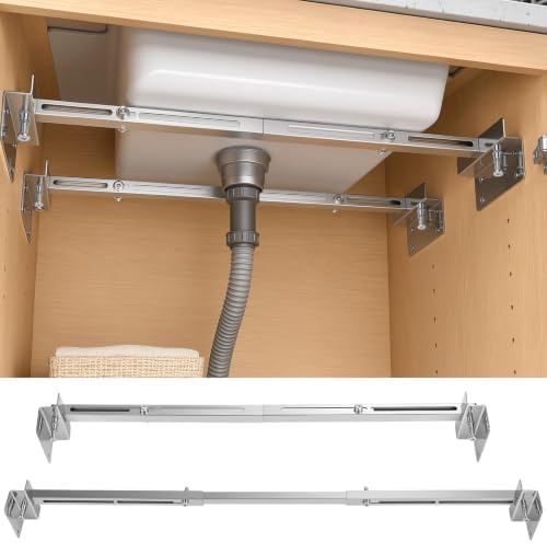 Stainless Steel Undermount Sink Support Bracket Set, Adjustable 28"–39.5"Heavy by Unknown