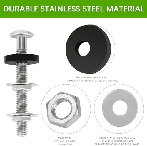 Toilet Tank Bolts and Rubber Gaskets Kit - Image 6