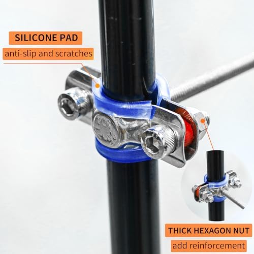 2PCS 304 Stainless Steel Wall Mount Ceiling Mount Pipe Supports, Adjustable - Image 4