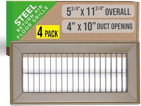 Fits 4x10 and 10x4 Duct Opening | Return Air Floor Grille by Handua | Walkable by Handua