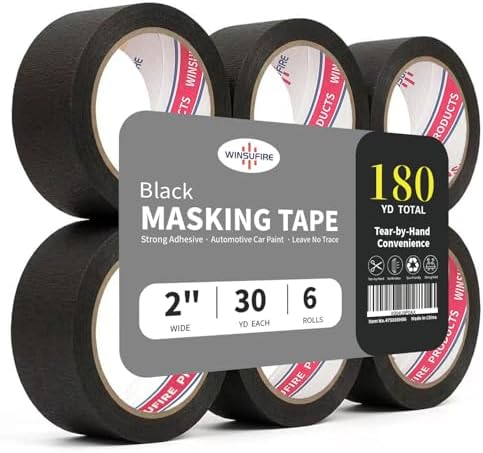 Black Masking Tape, Colored Painters Tape by Winsufire