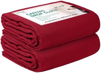 Canvas Drop Cloth for Painting 4x5 feet Pack of 2-8oz Painters Drop Cloths for by Unknown