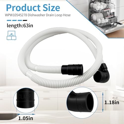 WPW10545278 Dishwasher Drain Loop Hose - Image 2