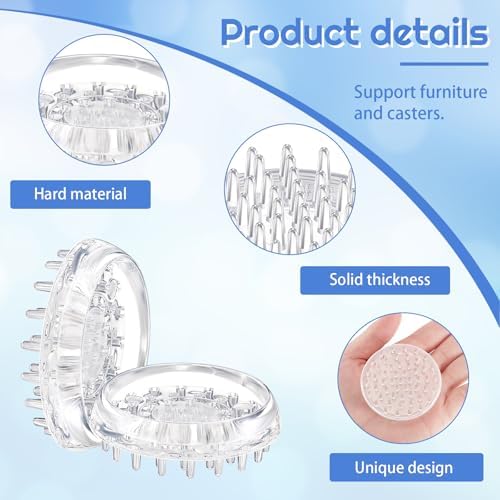 Jetec 24 Pcs Carpet Protectors Furniture Leg Spiked Caster Cups - Image 3