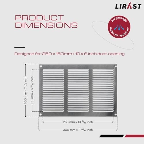 10x6 Vent Cover with Built-in Screen - Image 2