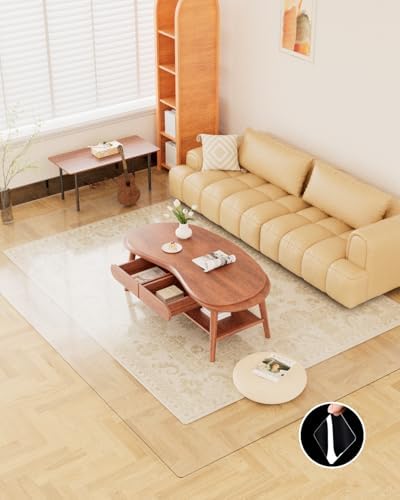 【16 Anti-Slip Stickers Included】6'×9' Large Clear Vinyl Floor Mats - Image 2
