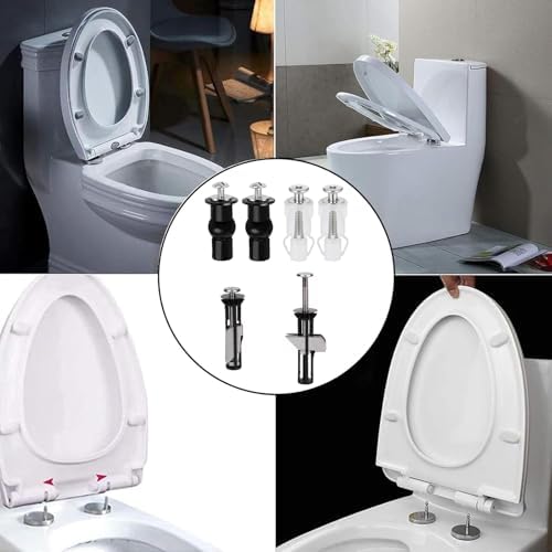 MUU Universal Toilet Seat Bolts and Screws, Quick Release Top Hinge Fixings - Image 5