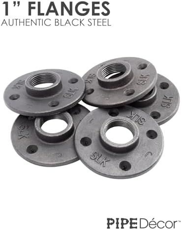 PIPE DECOR 1 "Floor Flange Fitting, Malleable Iron, Fits One Inch Diameter - Image 2
