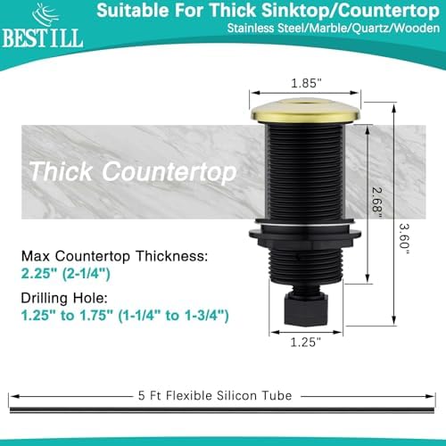 BESTILL Sink Top Garbage Disposal Air Switch Button - Image 4