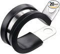 LOKMAN 20 Pack 5/8 Inch Stainless Steel Cable Clamp, Rubber Cushioned Insulated by LOKMAN