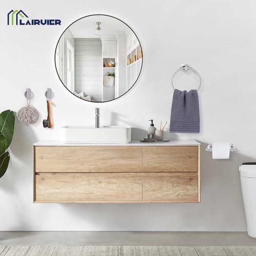 Brushed Nickel Bathroom Hardware Set, Toilet Paper Holder, Towel Ring Hooks - Image 7