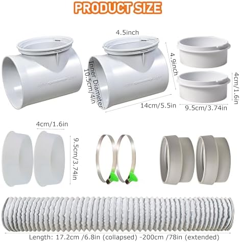 Dryer Vent Hose Connector Kit for Tight Spaces, 90° Elbow-to-Elbow - Image 5
