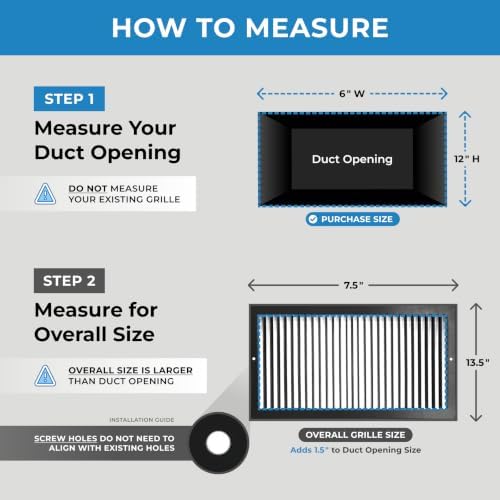 HVAC Premium 6" x 12" Toe Kick Vent Grille - Image 3